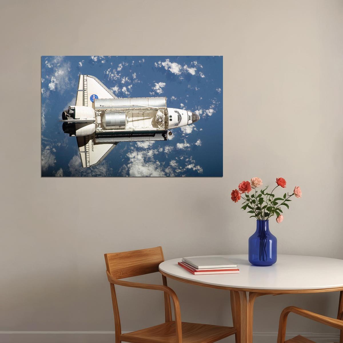 Endeavour In Orbit Sts-126 Nasa Space Shuttle Poster Wall Art Print Home Wall Decor - xonomax
