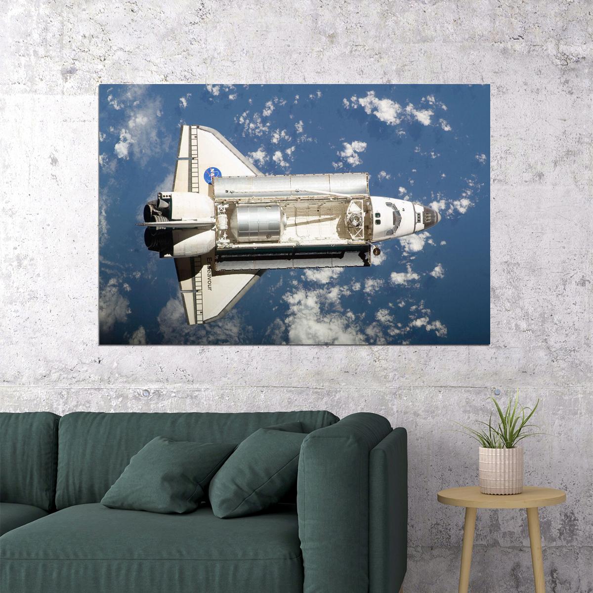 Endeavour In Orbit Sts-126 Nasa Space Shuttle Poster Wall Art Print Home Wall Decor - xonomax