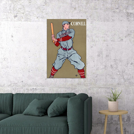 Cornell Baseball Team Player Vintage Style Poster Wall Art Print Home Wall Decor - xonomax