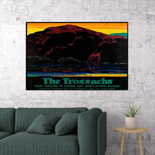 Tour The Trossachs 1920s Vintage Style Scotland Travel Poster Wall Art Print Home Wall Decor - xonomax