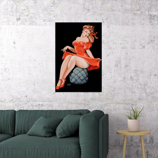 1940s Classic American Pin-up Pin Cushion Vintage Poster Wall Art Print Home Wall Decor - xonomax