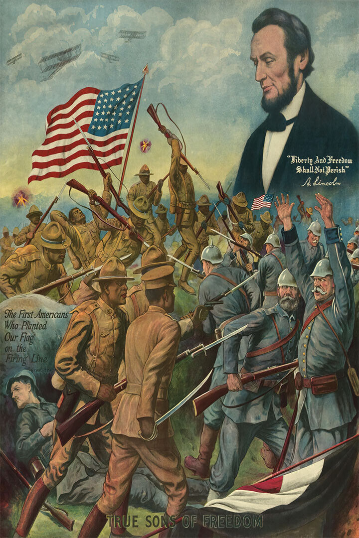 1918 True Sons Of Freedom! Wwi Us Army War Poster Wall Art Print Home Wall Decor