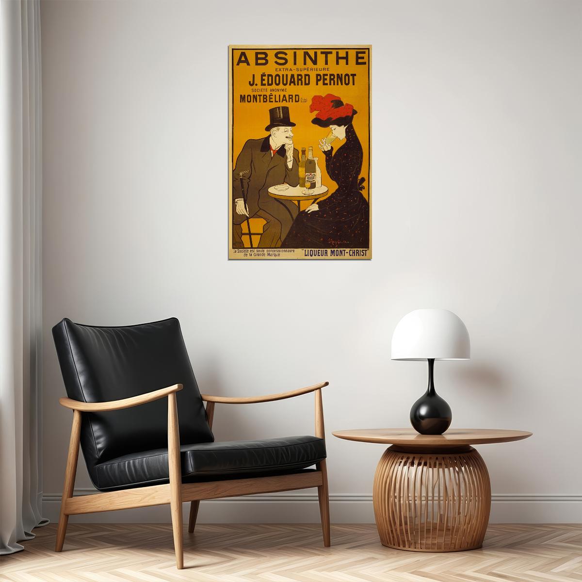 1905 Absinthe Table Vintage Alcohol Advertising Poster Wall Art Print Home Wall Decor