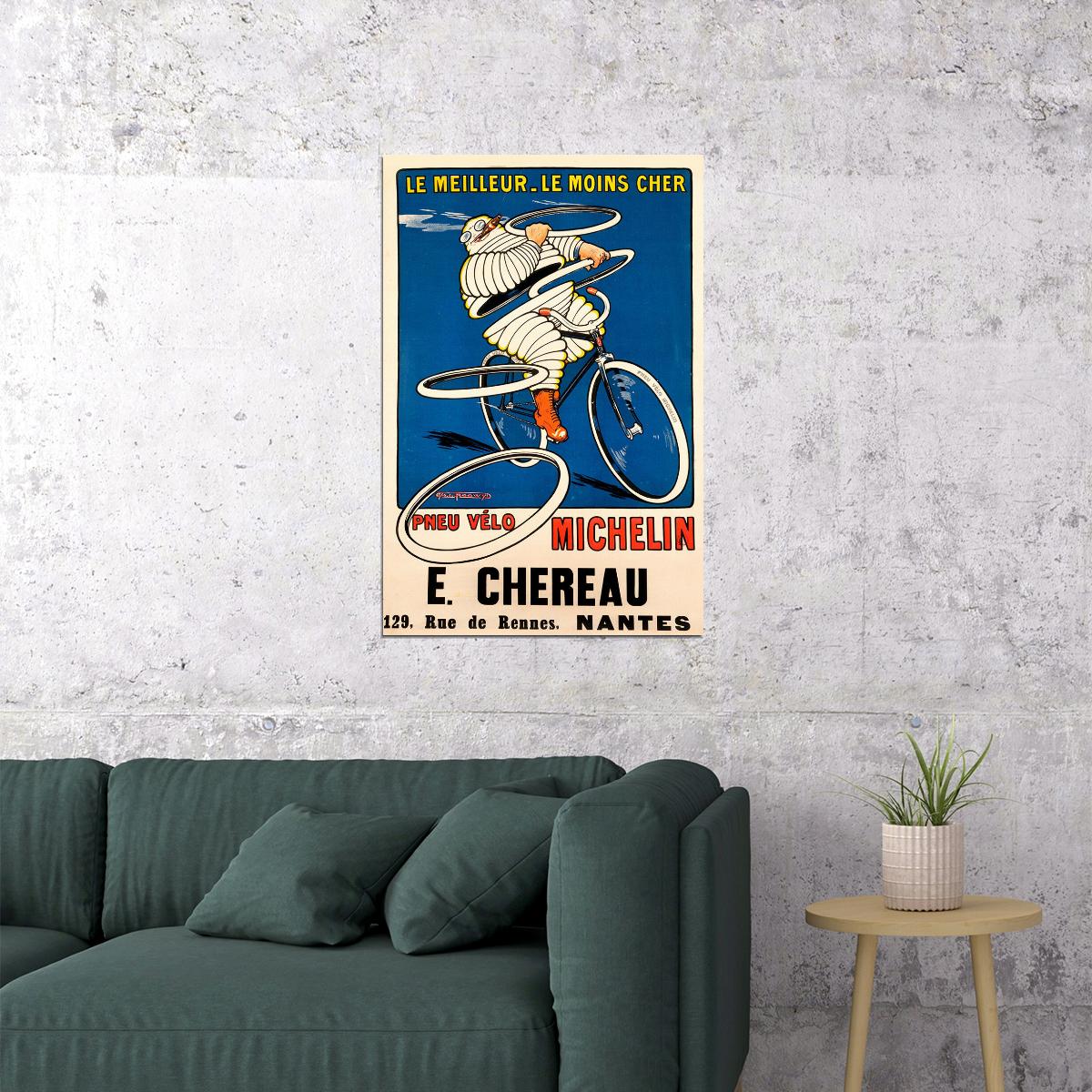 1912 Michelin Tires Vintage Bicycle Riding Advertising Poster Wall Art Print Home Wall Decor
