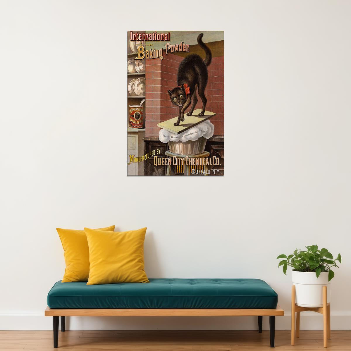 1885 Baking Powder Vintage Style Advertising Poster Wall Art Print Home Wall Decor