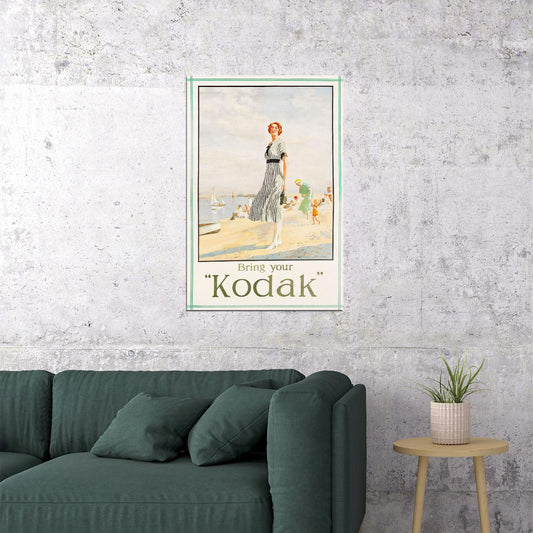 Bring Your Kodak Camera 1925 Vintage Advertising Travel Poster Wall Art Print Home Wall Decor - xonomax