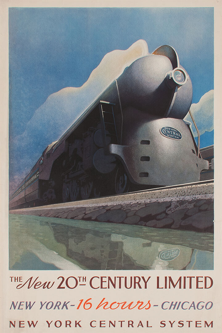 New York Central Systemtraveling To Chicago By Train Poster Wall Art Print Home Wall Decor
