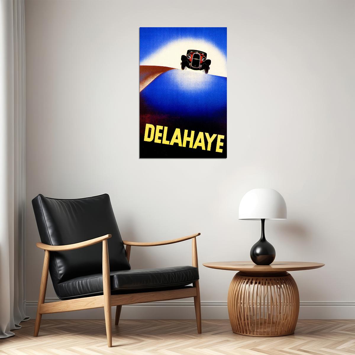 1932 Delahaye French Auto Vintage Style Advertising Poster Wall Art Print Home Wall Decor