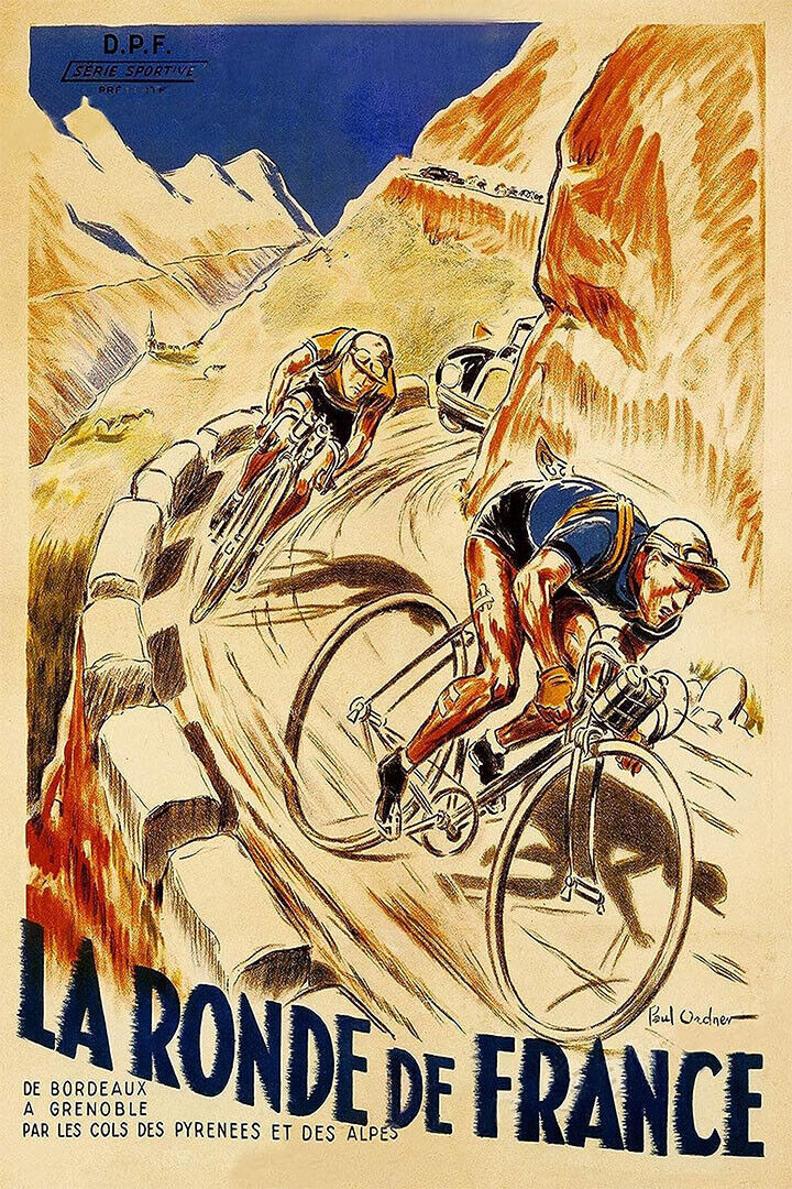 1928 The Ronde Of France Tour Of France Vintage Bicycle Poster Wall Art Print Home Wall Decor