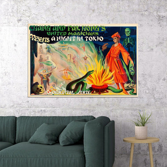 Chang Fak Hongs Oriental Suite A Night In Tokyo 1930s Poster Wall Art Print Home Wall Decor - xonomax