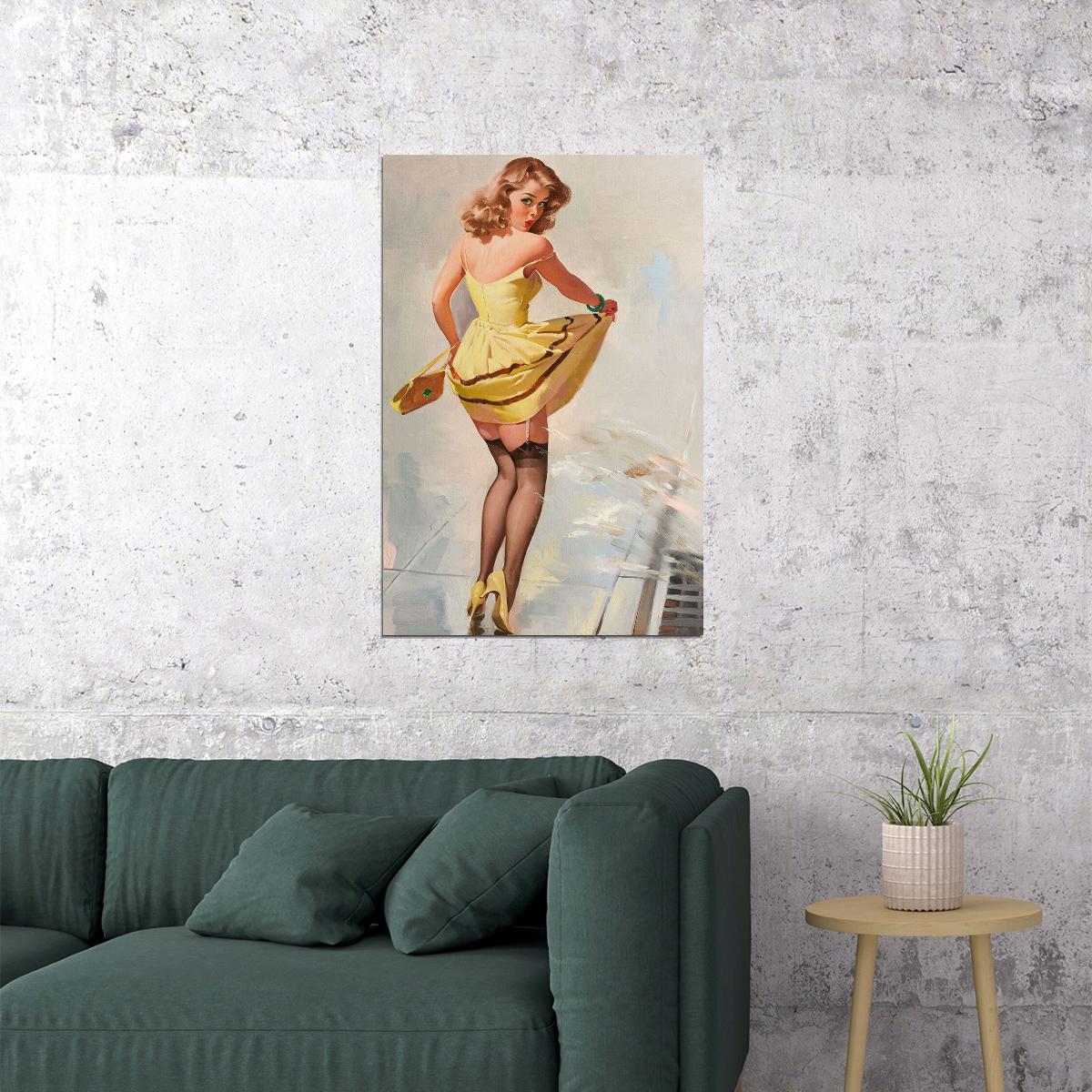 Dampened Doll Vintage Style Sexy Girl Pin-up Poster Wall Art Print Home Wall Decor