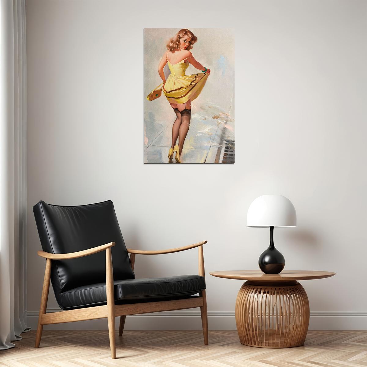 Dampened Doll Vintage Style Sexy Girl Pin-up Poster Wall Art Print Home Wall Decor