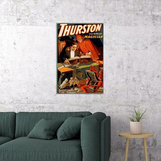 1910 Thurston The Great Magician Magic Book Poster Wall Art Print Home Wall Decor - xonomax