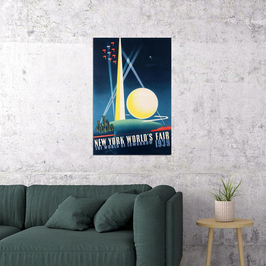 1930s New York World's Fair Vintage Nyc Travel Poster Wall Art Print Home Wall Decor - xonomax