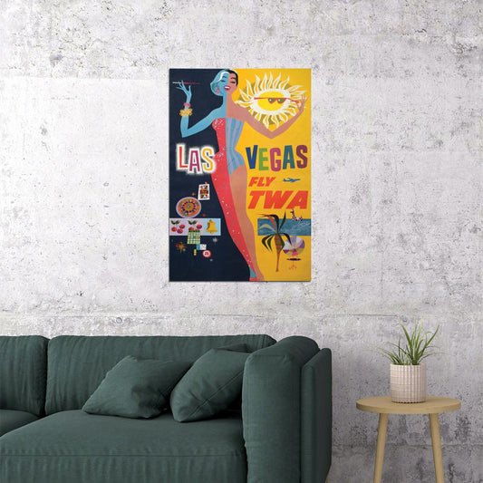 Visit Las Vegas Vintage Style Travel Poster Wall Art Print Home Wall Decor - xonomax