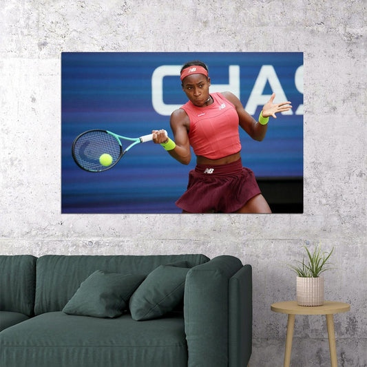 Coco Gauff Us Open Champion American Athlete Tennis Player Poster Wall Art Print Home Wall Decor - xonomax