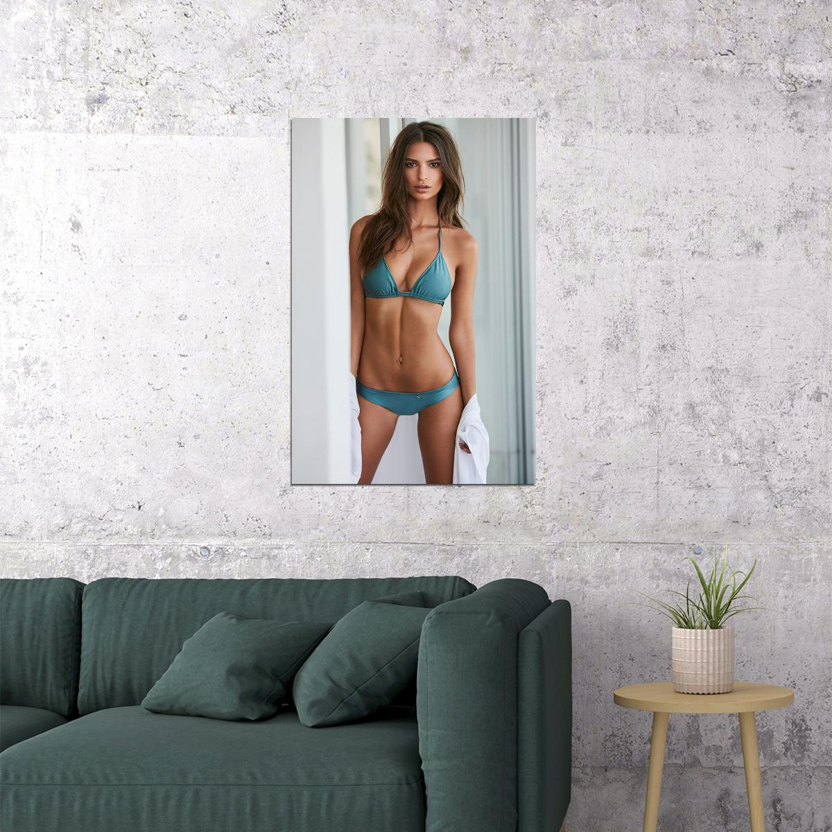 Emily Ratajkowski British-American Actor Model Fashion Poster Wall Art Print Home Wall Decor - xonomax