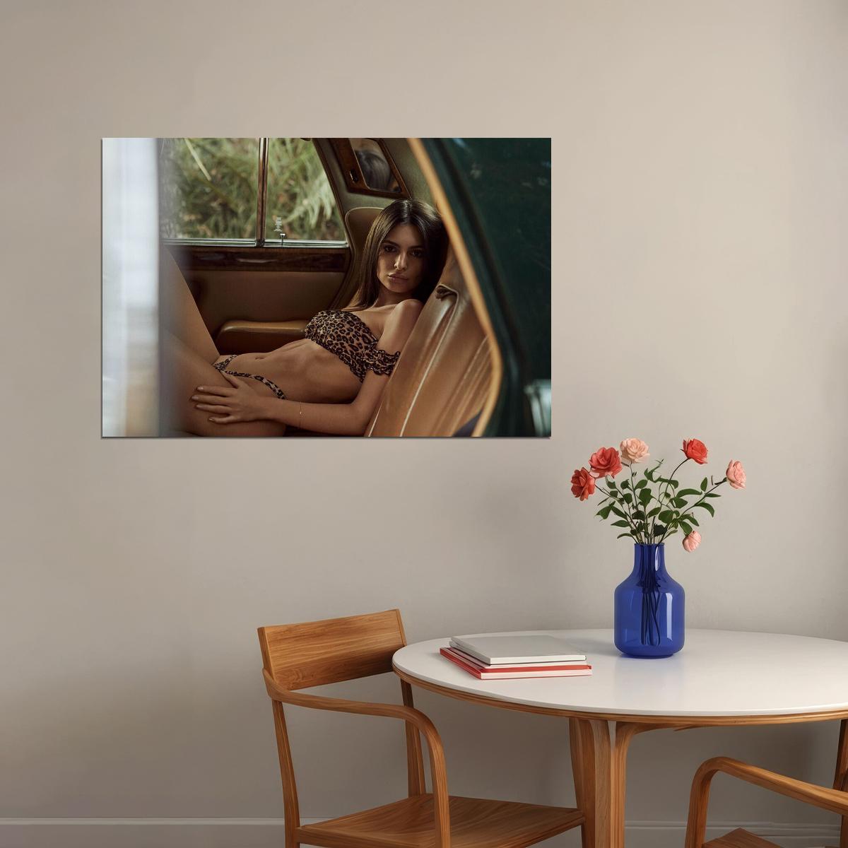 Emily Ratajkowski British-American Model Actor Fashion Poster Wall Art Print Home Wall Decor - xonomax