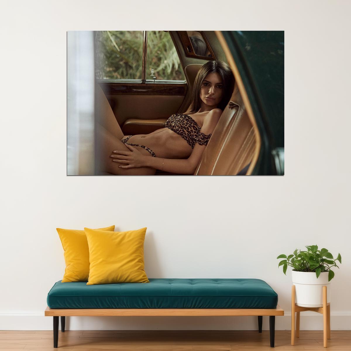 Emily Ratajkowski British-American Model Actor Fashion Poster Wall Art Print Home Wall Decor - xonomax