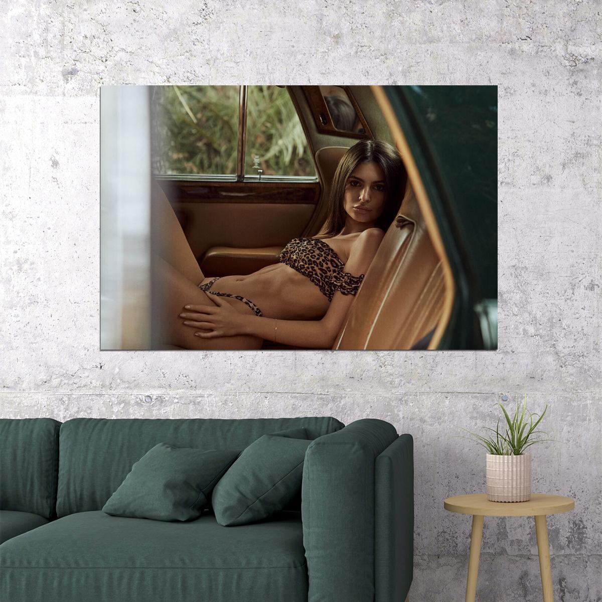 Emily Ratajkowski British-American Model Actor Fashion Poster Wall Art Print Home Wall Decor - xonomax