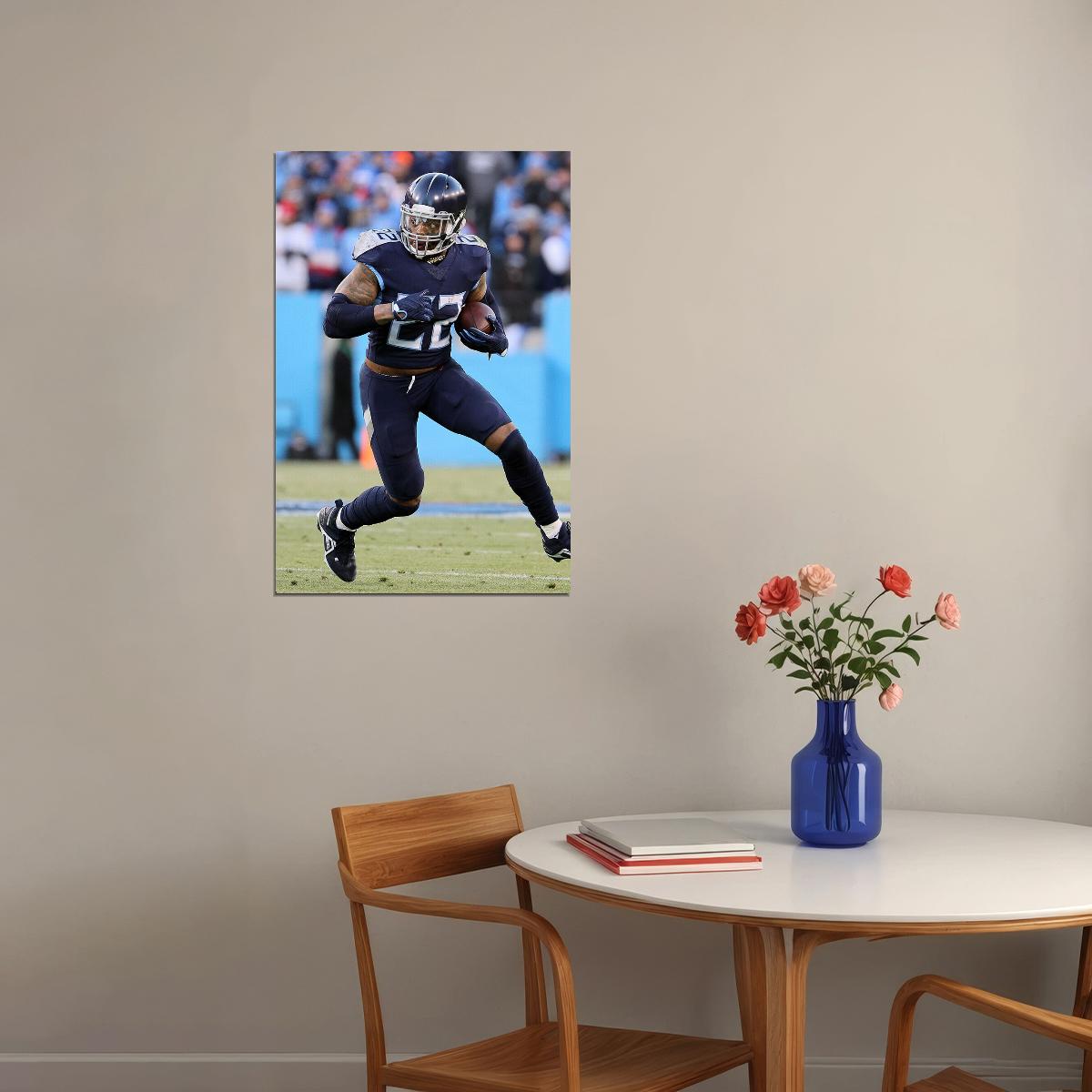 Derrick Henry Tennessee Titans American Football Player Poster Wall Art Print Home Wall Decor - xonomax