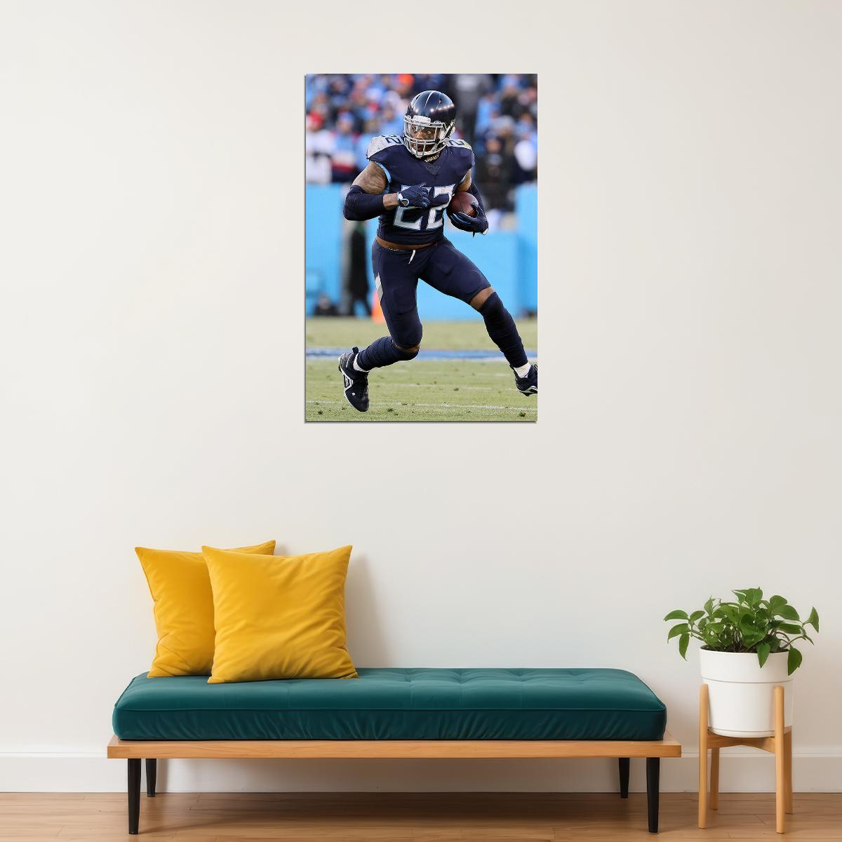 Derrick Henry Tennessee Titans American Football Player Poster Wall Art Print Home Wall Decor - xonomax