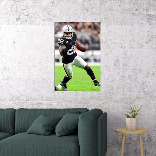 Josh Jacobs Las Vegas Raiders American Football Player Poster Wall Art Print Home Wall Decor - xonomax