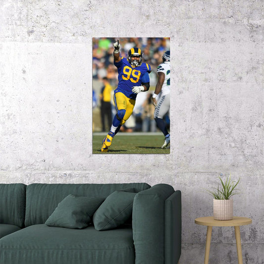 Aaron Donald 10 Los Angeles Rams American Football Player Poster Wall Art Print Home Wall Decor - xonomax