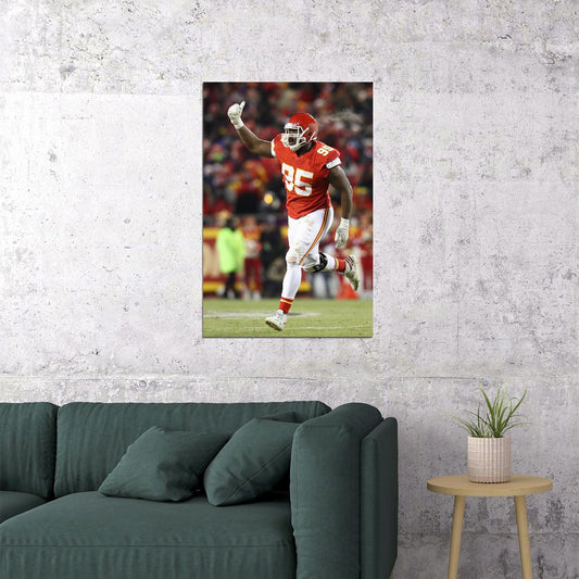 Chris Jones Kansas City Chiefs American Football Player Poster Wall Art Print Home Wall Decor - xonomax