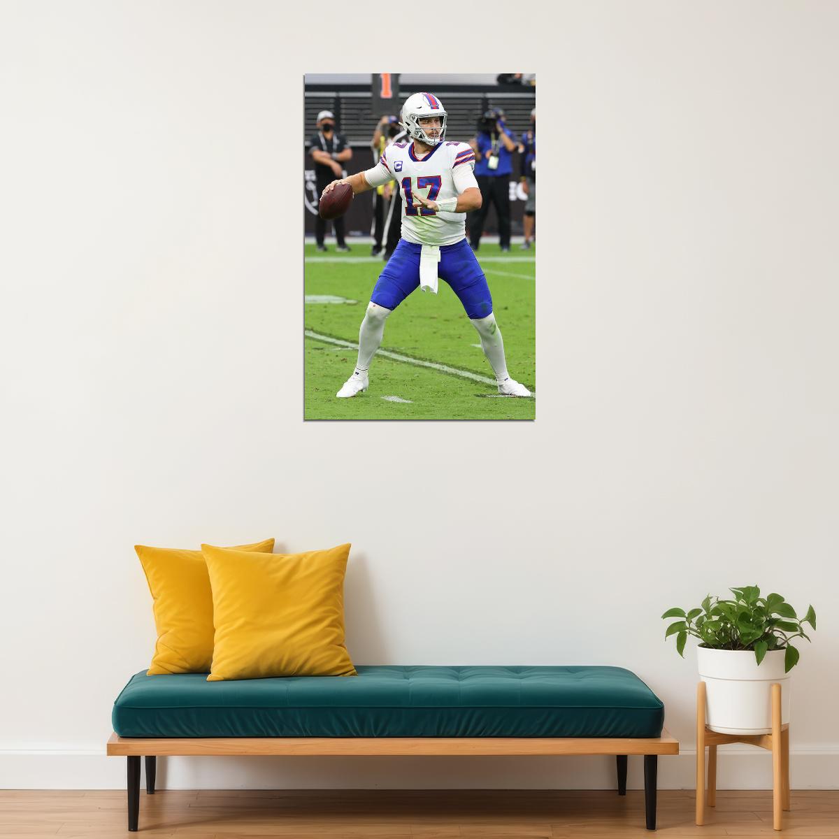 Josh Allen Buffalo Bills American Football Player Poster Wall Art Print Home Wall Decor