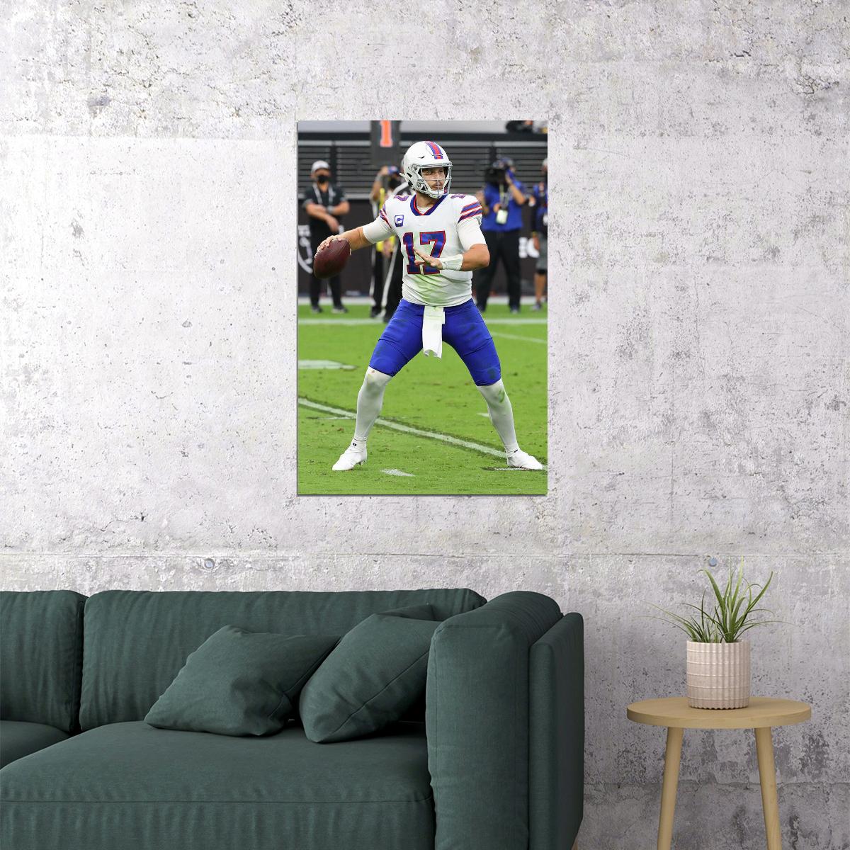 Josh Allen Buffalo Bills American Football Player Poster Wall Art Print Home Wall Decor