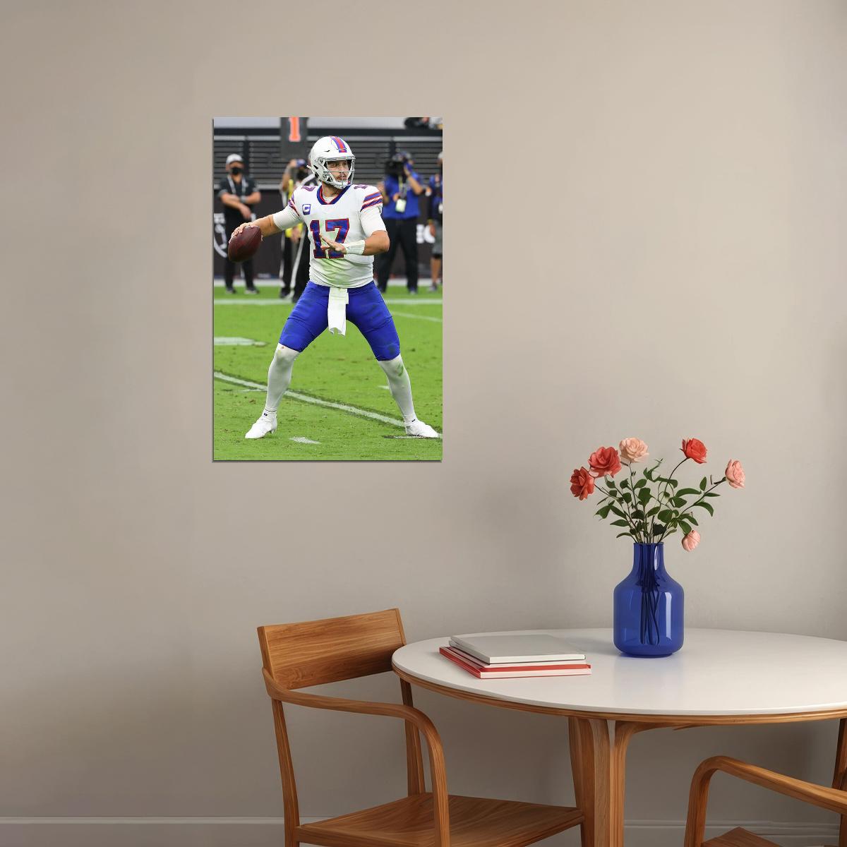 Josh Allen Buffalo Bills American Football Player Poster Wall Art Print Home Wall Decor