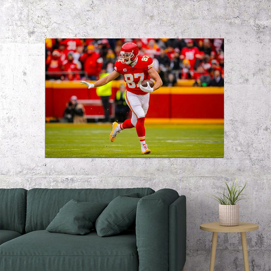 Travis Kelce Kansas City Chiefs American Football Player A Poster Wall Art Print Home Wall Decor - xonomax