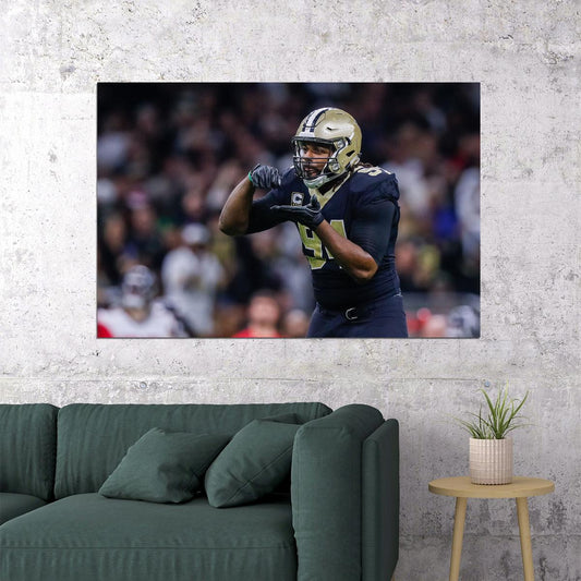Cameron Jordan New Orleans Saints American Football Player Poster Wall Art Print Home Wall Decor - xonomax