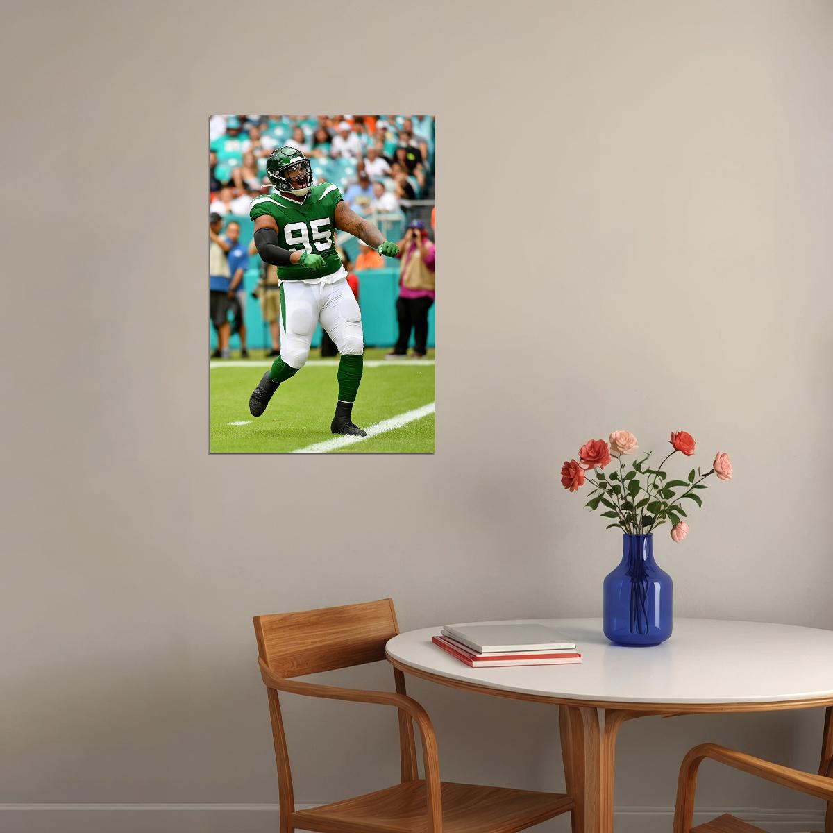 Quinnen Williams New York Jets American Football Player Poster Wall Art Print Home Wall Decor - xonomax