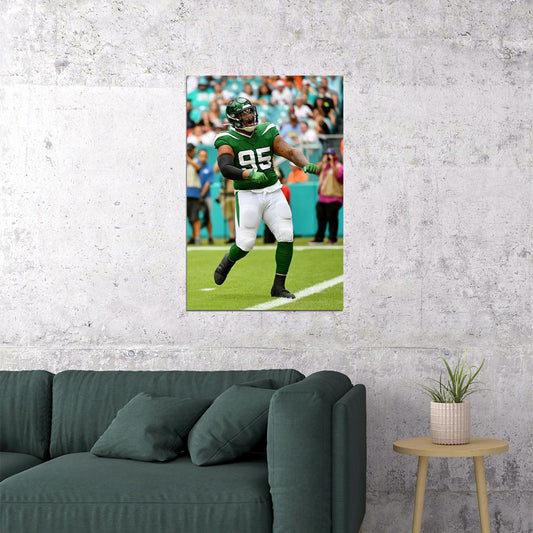 Quinnen Williams New York Jets American Football Player Poster Wall Art Print Home Wall Decor - xonomax