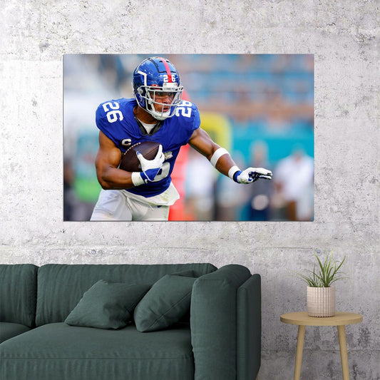 Saquon Barkley New York Giants American Football Player Poster Wall Art Print Home Wall Decor - xonomax