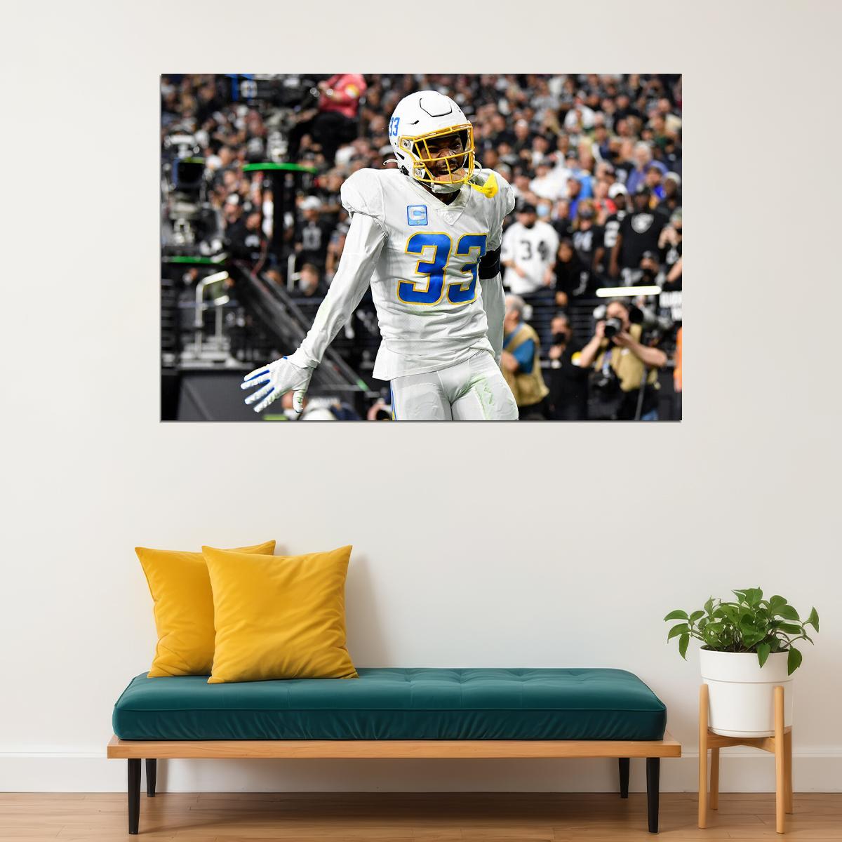 Derwin James Los Angeles Chargers American Football Player Poster Wall Art Print Home Wall Decor - xonomax