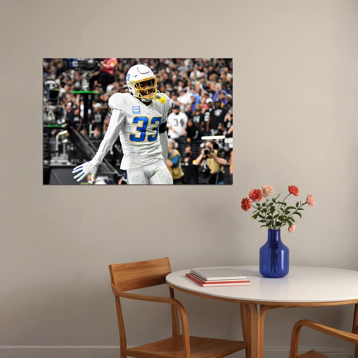 Derwin James Los Angeles Chargers American Football Player Poster Wall Art Print Home Wall Decor - xonomax