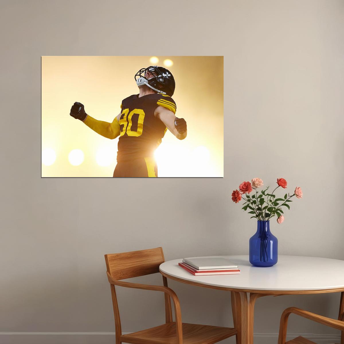 T. J. Watt Pittsburgh Steelers American Football Player Poster Wall Art Print Home Wall Decor - xonomax