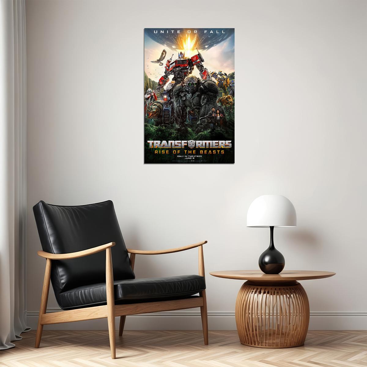 Transformers Rise Of The Beasts Movie Action Adventure Poster Wall Art Print Home Wall Decor