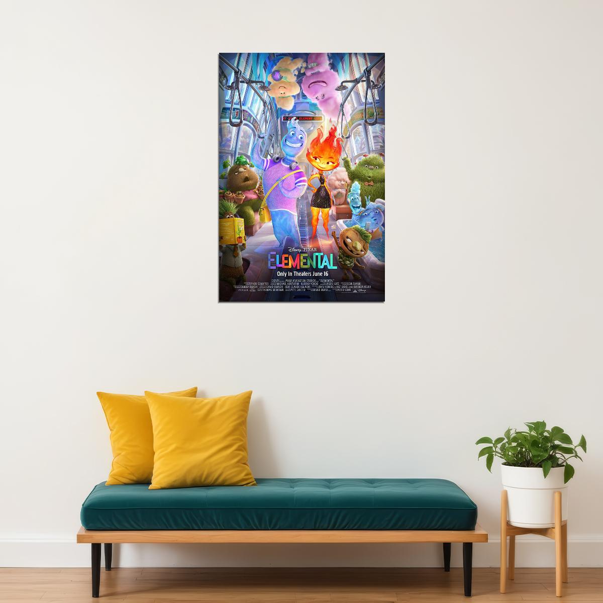 Elemental Animation Adventure Comedy Poster Wall Art Print Home Wall Decor - xonomax