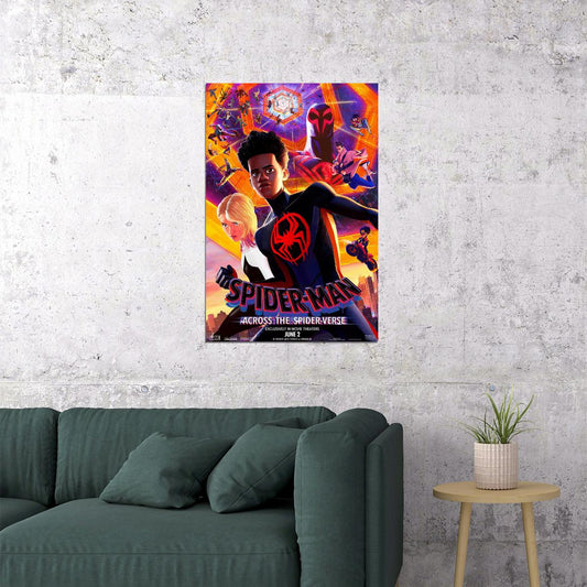 Spider-man Across The Spider-verse Animation Action Poster Wall Art Print Home Wall Decor - xonomax