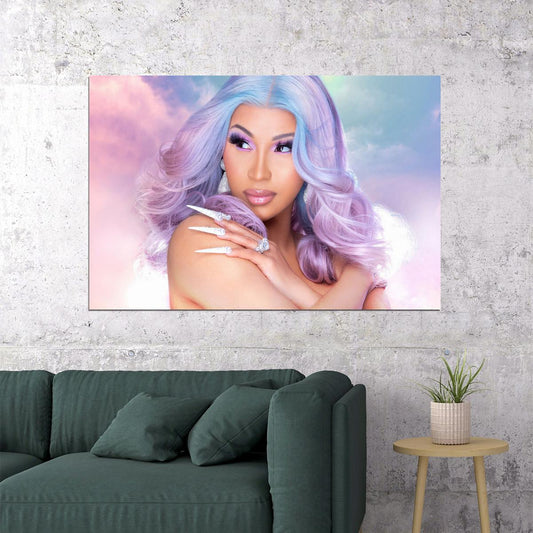 Cardi B American Fashion Female Rapper Actress Poster Wall Art Print Home Wall Decor - xonomax