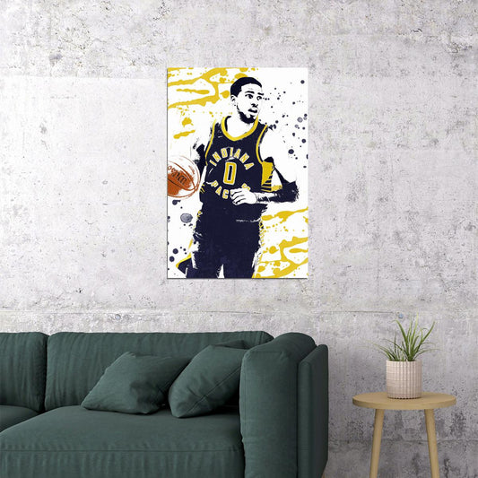 Tyrese Haliburton Indiana Pacers Basketball Player Poster Wall Art Print Home Wall Decor - xonomax