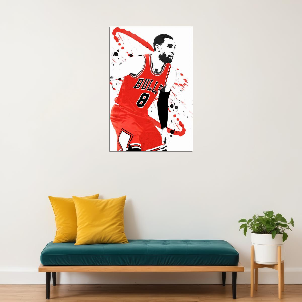Zach Lavine Chicago Bulls Basketball Player Poster Wall Art Print Home Wall Decor