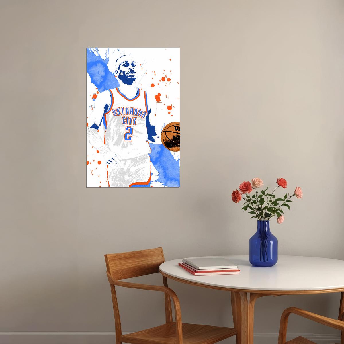 Shai Gilgeous Alexander Oklahoma City Thunder Basketball Poster Wall Art Print Home Wall Decor - xonomax