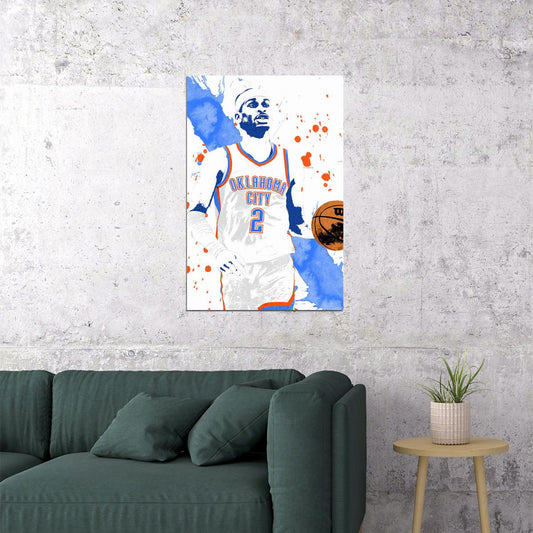 Shai Gilgeous Alexander Oklahoma City Thunder Basketball Poster Wall Art Print Home Wall Decor - xonomax