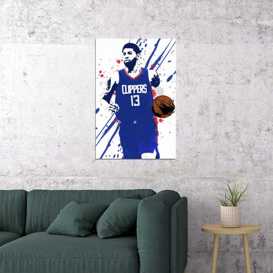 Paul George La Clippers Basketball Player Poster Wall Art Print Home Wall Decor - xonomax