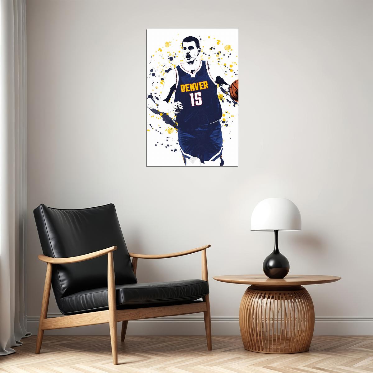 Nikola Jokic Denver Nuggets Basketball Player Poster Wall Art Print Home Wall Decor - xonomax